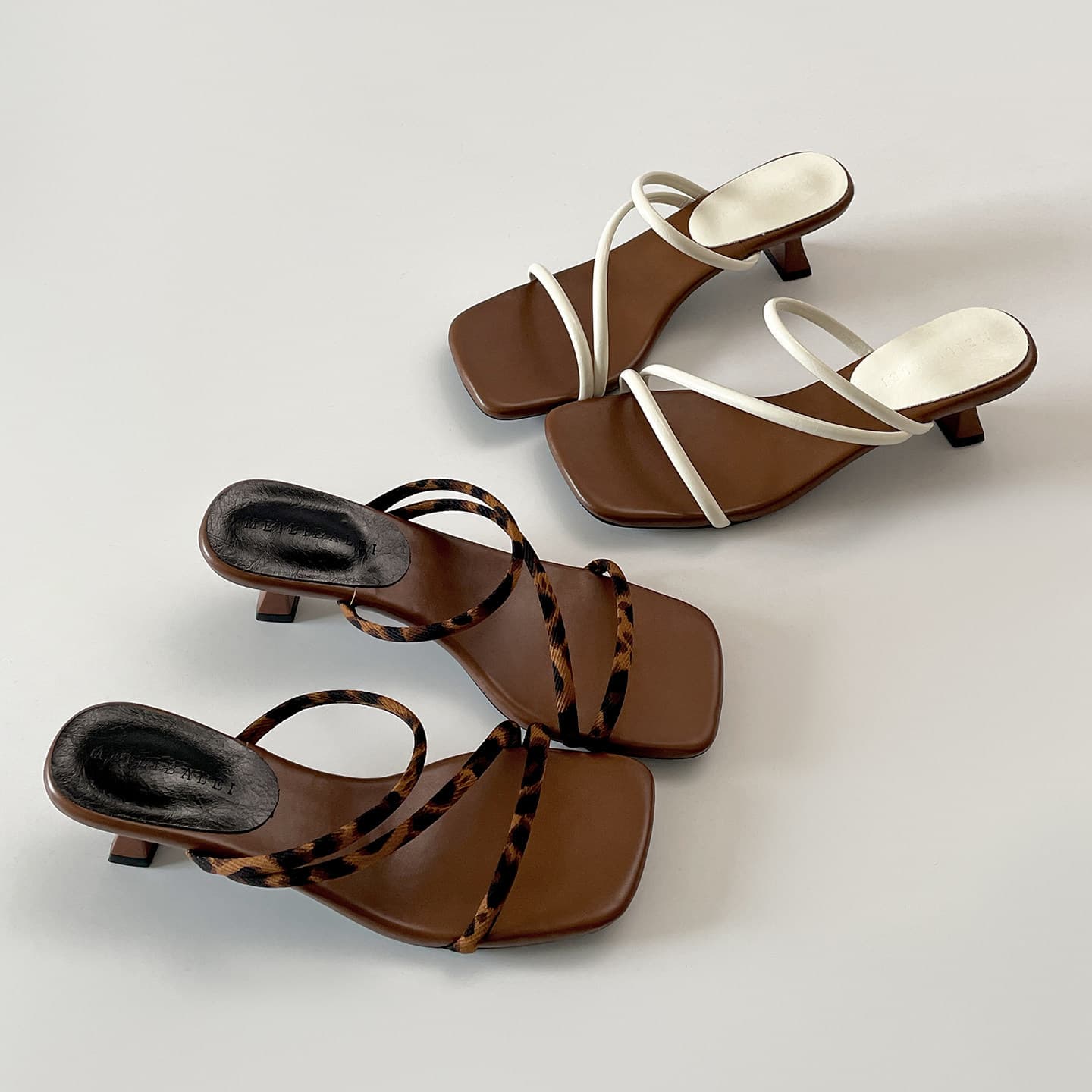 Chic Square-Toe High-Heel Slide Sandals for Women, Summer 2026 New Arrival, Height-Increasing for Petite Figures, Pairs with Dresses