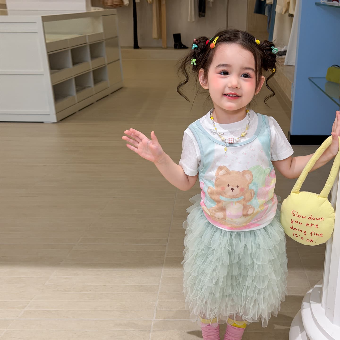 Cane Pear Children's Clothes Girls Short Sleeve T-Shirt Summer Thin Section 2026 Casual Children's Clothes Little Girl Category A Baby Girl Tops