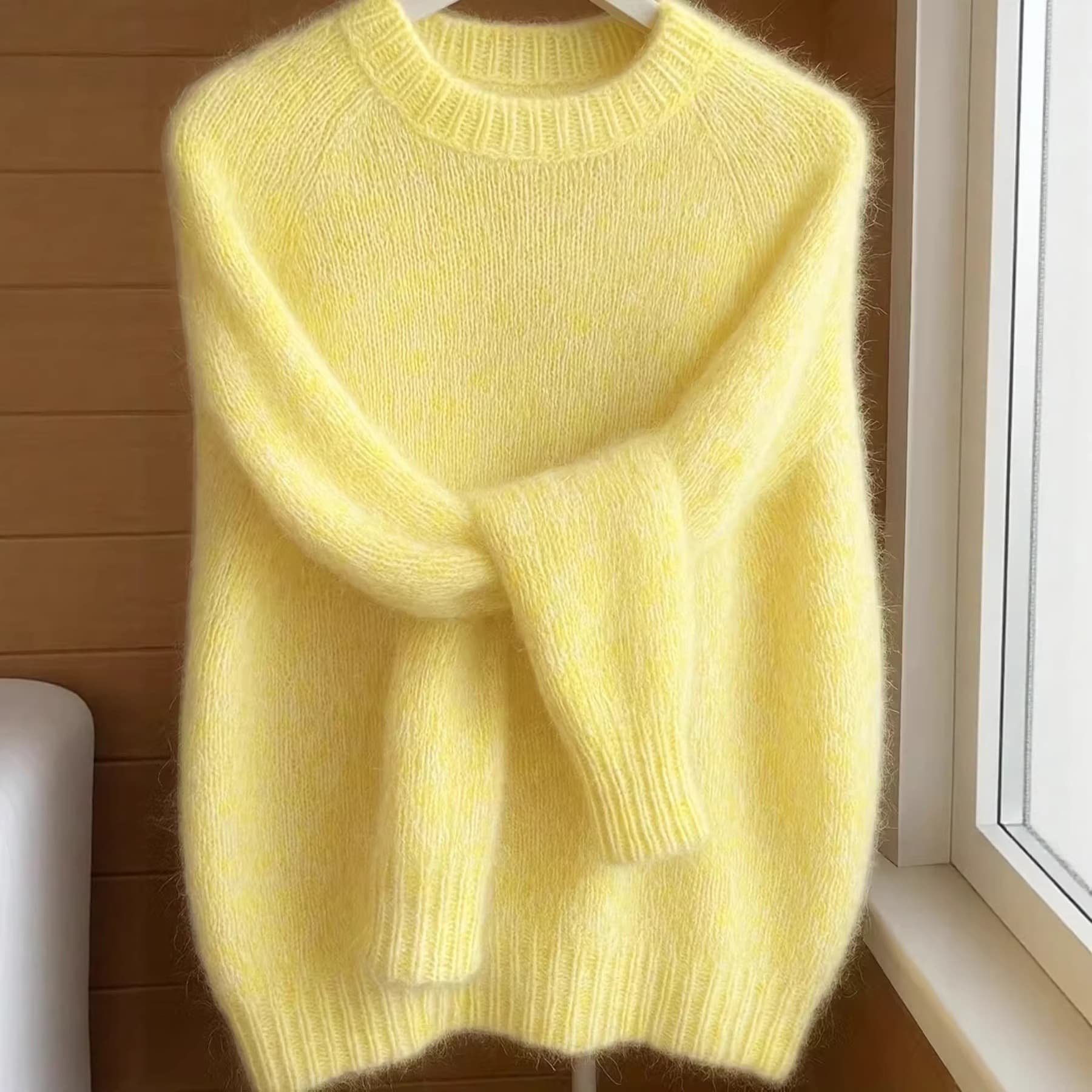 2025 Amazon Gentle Atmosphere Retro Knitted Pullover Women's Spring and Autumn Loose Soft Waxy Casual Thin Sweater