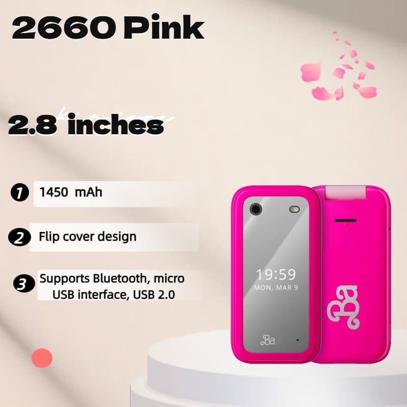 Cross-border Hot Selling Bara 2660 Non-Smartphone Flip Phone Senior 2G Keypad Phone Backup for Export
