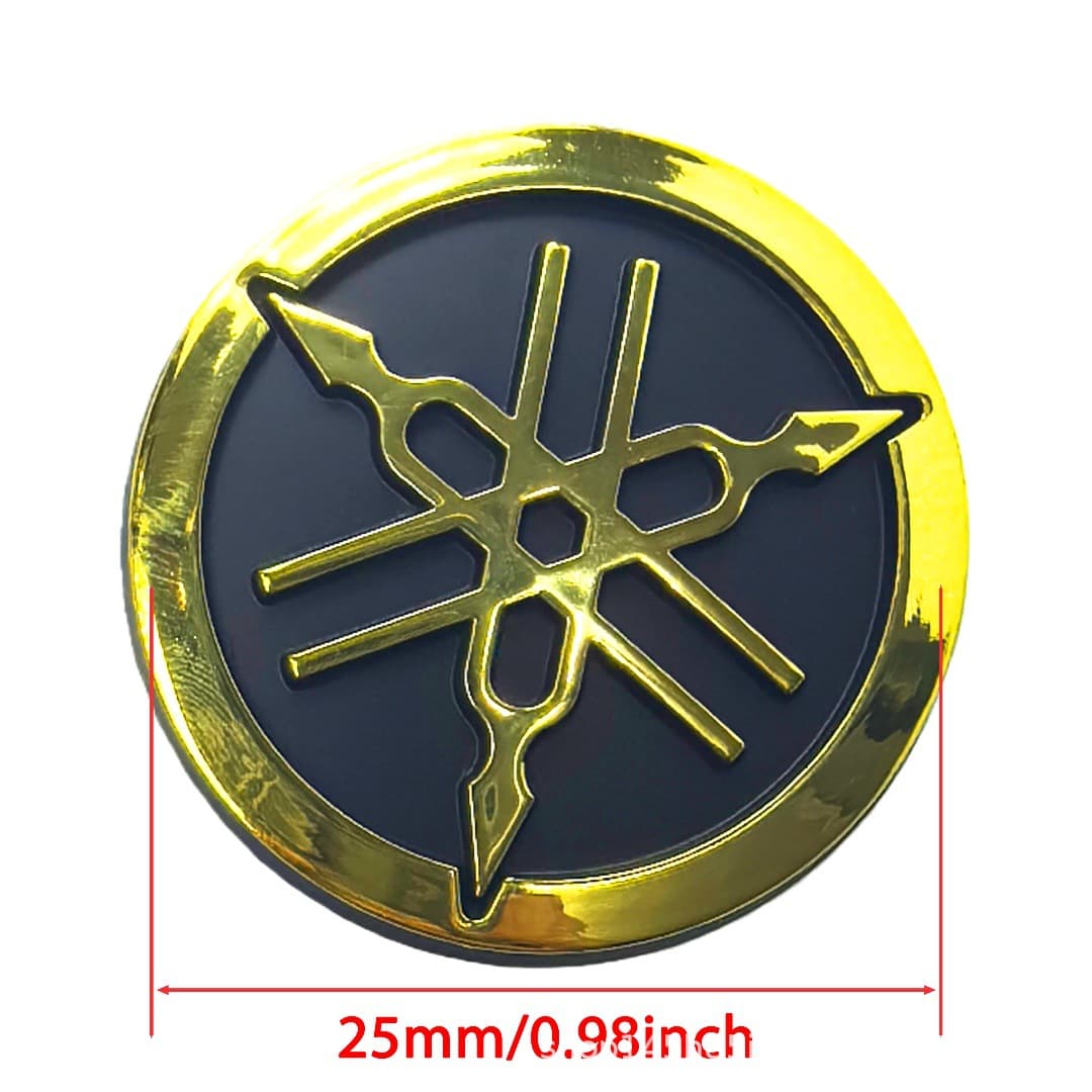 Individually Packaged 2.5cm Hard Badge Sticker for Yamaha Motorcycle ABS Plastic Decorative Emblem