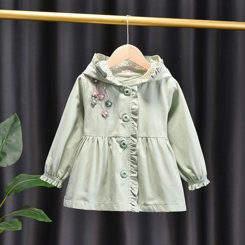 Girls' Spring and Autumn Coat 2026 New Fashionable Korean-Style Trench Coat for Baby Girls, Princess Chic Top for Children