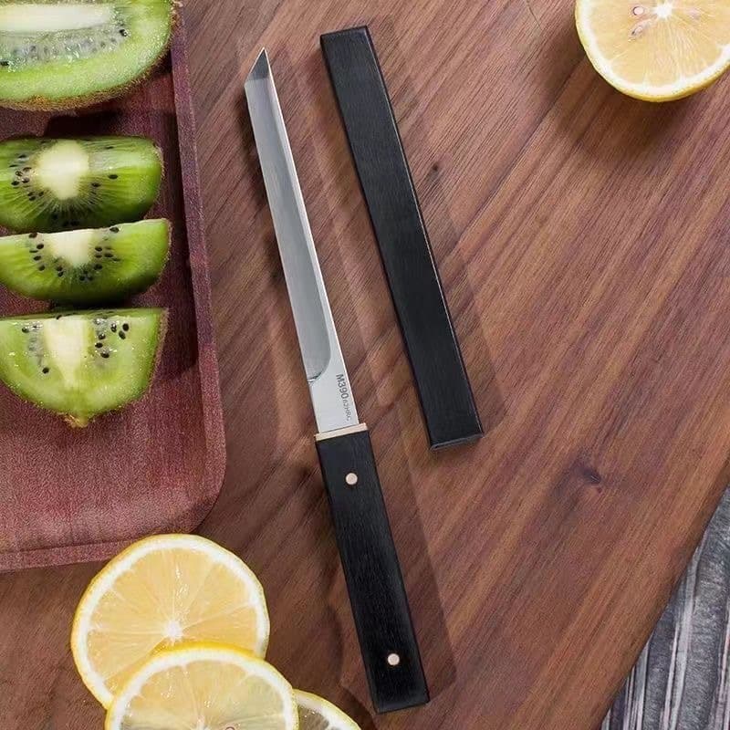 Ebony Handled Small Knife Forged Steak Knife for Lamb Chops Kitchen Household Utility Knife Fruit Peeling Hand-Forged Commercial Use