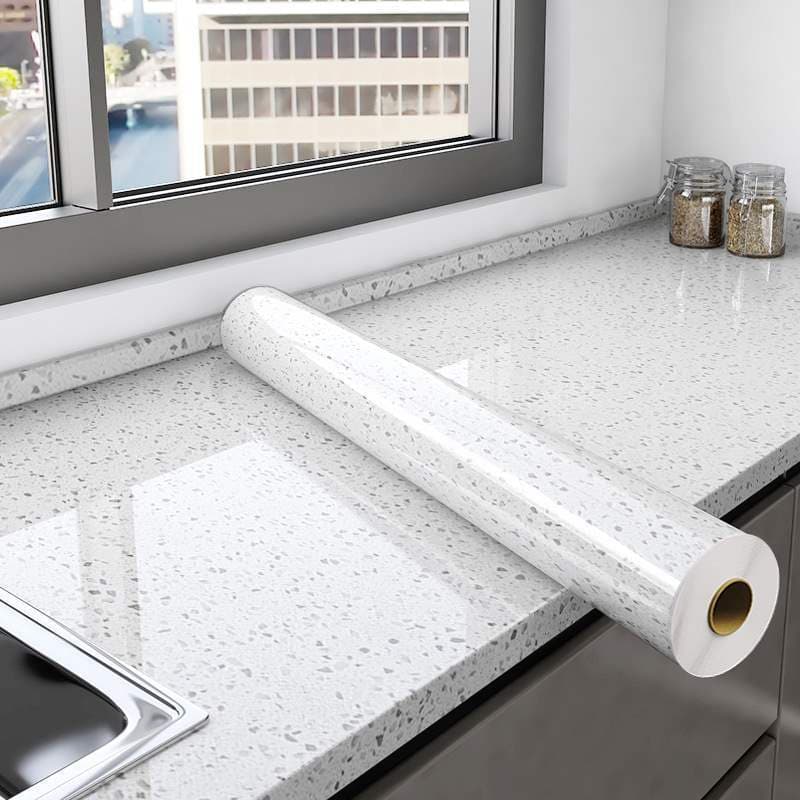 Thickened Kitchen Oil-Resistant Sticker Heat-Resistant Tile Waterproof Countertop Self-Adhesive Stove Marble Wallpaper Cabinet