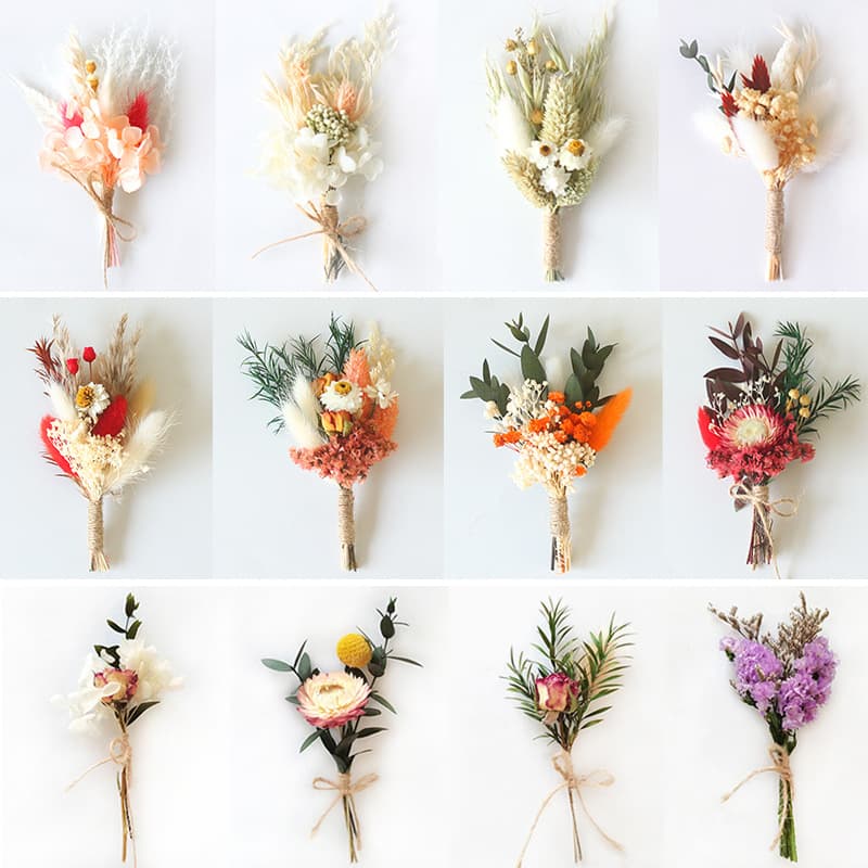 Amazon Cross-Border Mini Dried Flower Bouquet Festival Gift Decoration Preserved Flowers Souvenir Fresh Small Bouquet