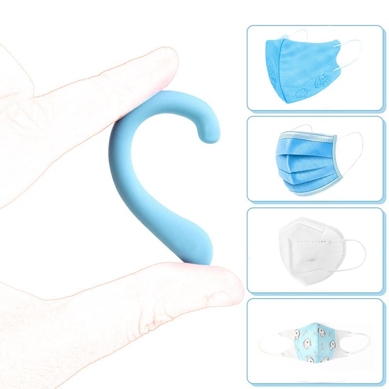 In-Stock Mask Ear Covers with Silicone Material, Washable and Reusable, Groove Hook for Pressure Relief and Comfort