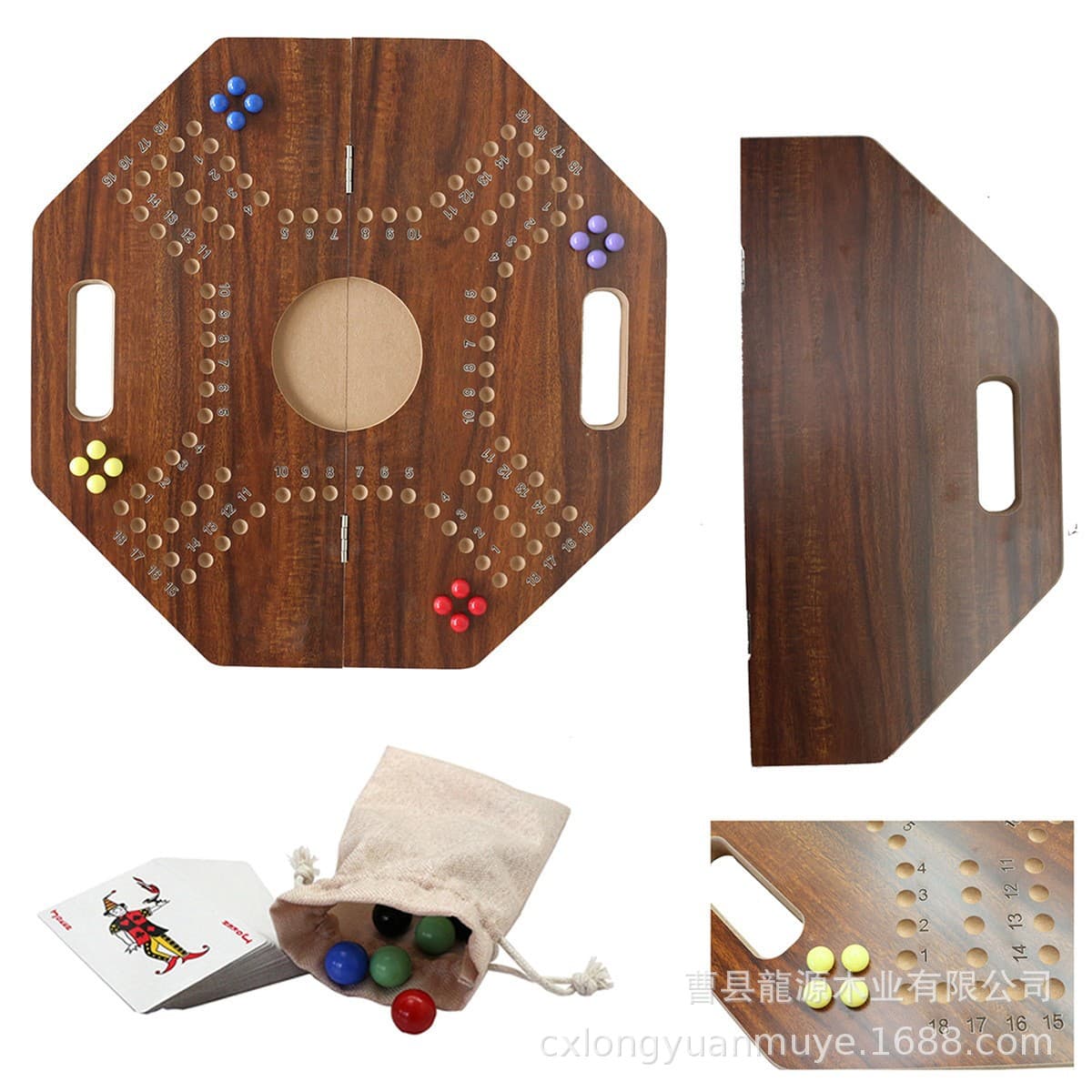 Foreign trade board game Jackaroo wooden board game Arabic family entertainment team building marbles poker toys