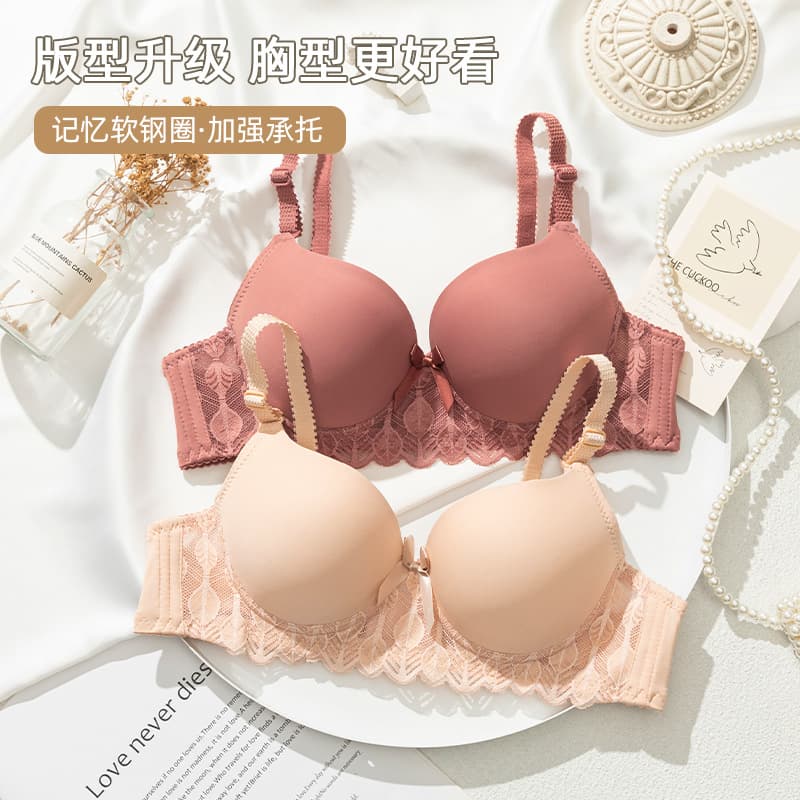 Cross-border Supply Small Bust Push-up Bra with Underwire Padded Cup Shaping Bra Women's Bra Wholesale for Export