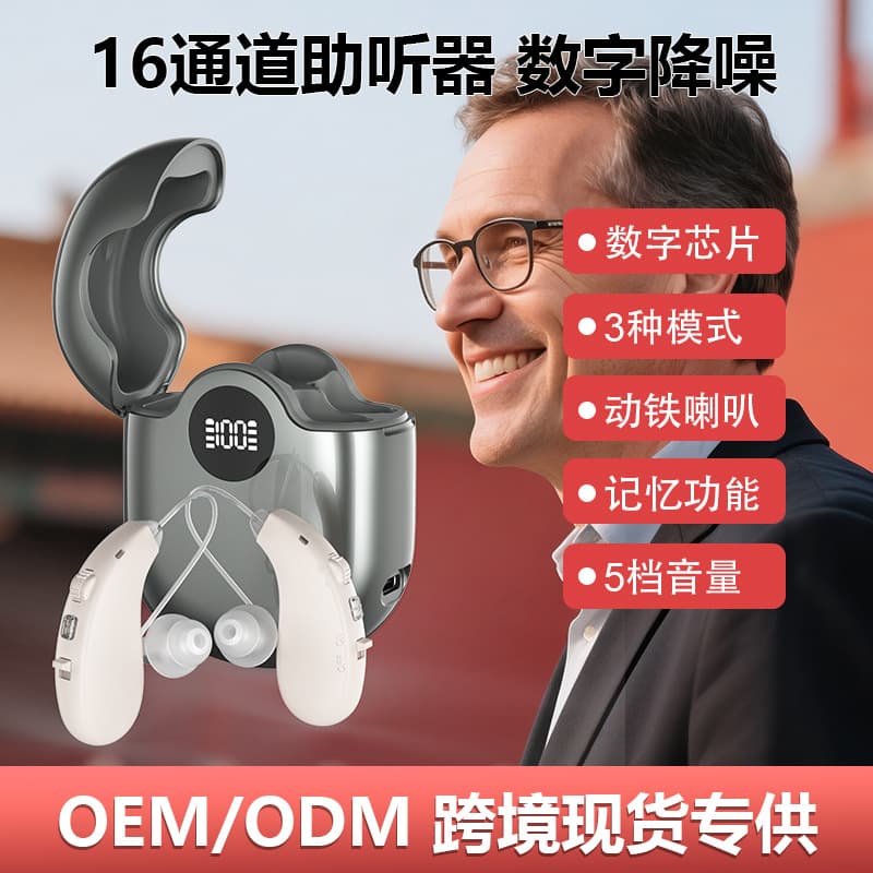16-Channel High-Power Digital Noise Reduction Sound Amplifier Hearing Aid for Elderly, Wholesale Factory