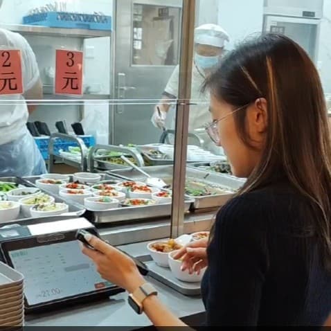 Windowsill/Desktop Palm-scan Canteen Terminal - 10-inch Card/QR Code/Face Payment School Canteen Terminal Manufacturer