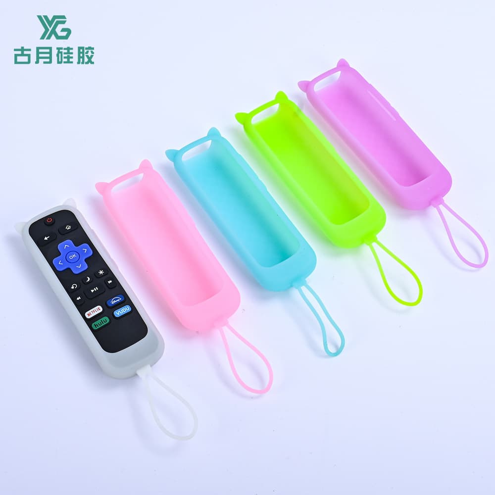 In-Stock Glow-in-the-Dark Silicone Protective Cover for TCL Roku Remote, 280TV Shockproof Thickened Soft Cat Ears