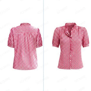 Cross-border Dirndl blouse German Oktoberfest shirt women's Bavarian traditional costume