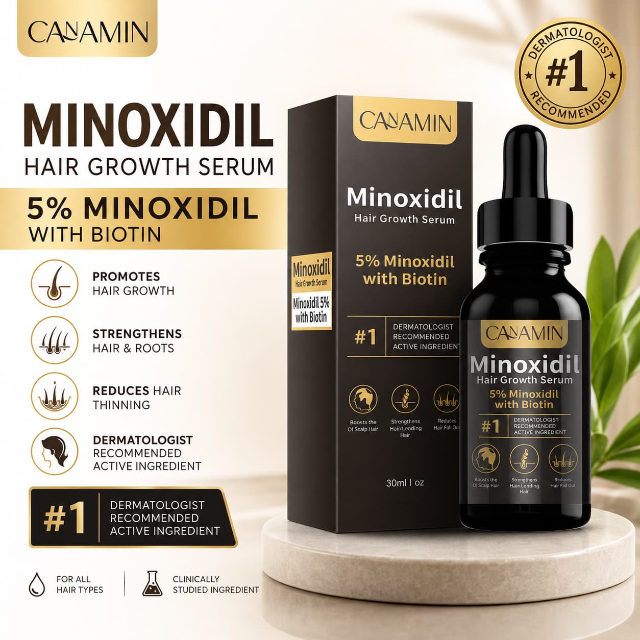 Cross-border Minoxidil Topical Solution 5% Hair Growth Essential Oil