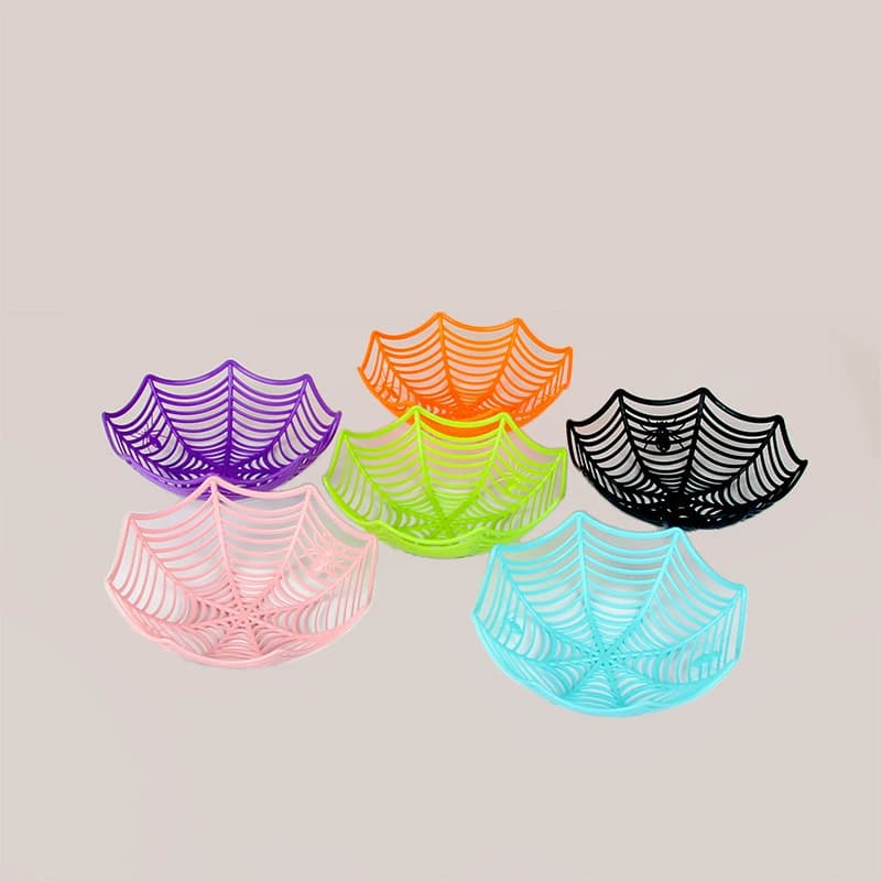 European and American Ghost Festival Decoration Plastic Spider Basket Fruit Basket Halloween Amazon Chocolate Candy Basket