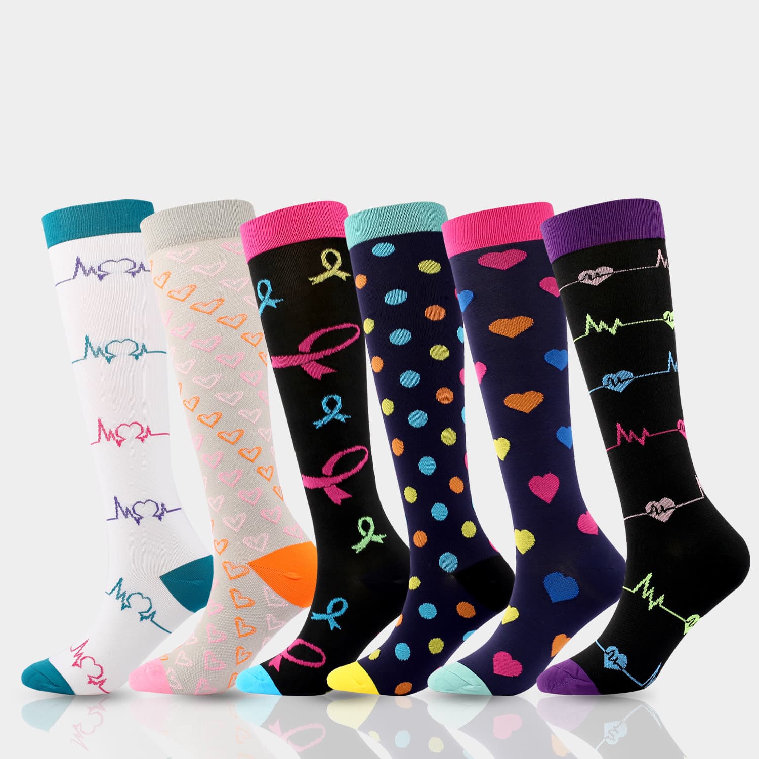 European and American Sports Elastic Compression Stockings Cross-Border Leg Guards High Long Tube Shapewear Running Pressure Socks for Women Factory Stock