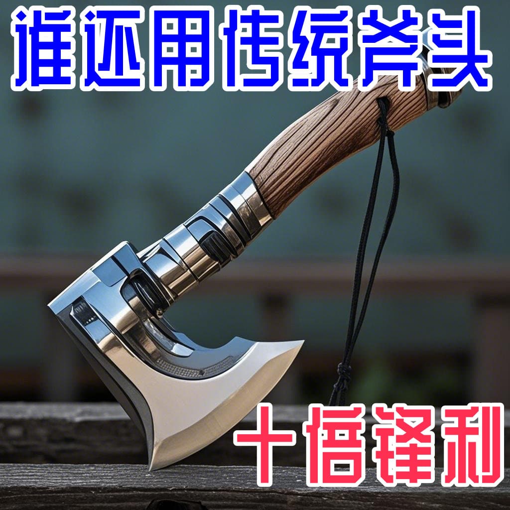 High Manganese Steel Firewood Chopping Bone Ax Forging Woodworking Ax Mountain Opening Special Neumann Ax Outdoor Long Handle Ax Hand Ax