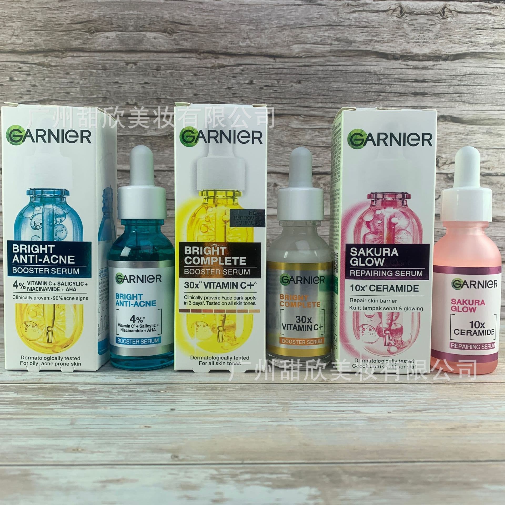 In Stock New Version Thailand Garnier Essence Amine 377 Brightening Skin Tone Serum 30ml