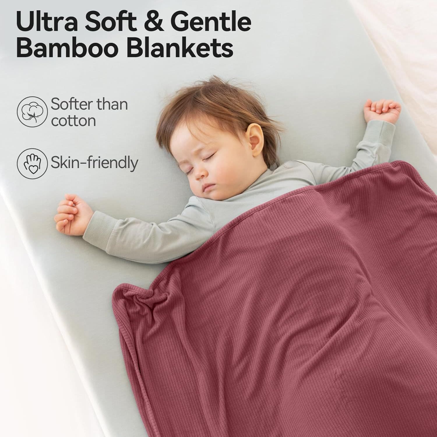 Amazon cross-border children's bamboo fiber blanket, summer cooling blanket, baby nap blanket, soft and washable thin blanket