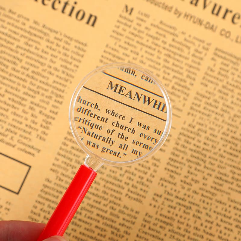 45 Straight Handle Handheld Colorful Magnifying Glass Children's Portable Science Education Experiment Observation Plastic Toy Wholesale