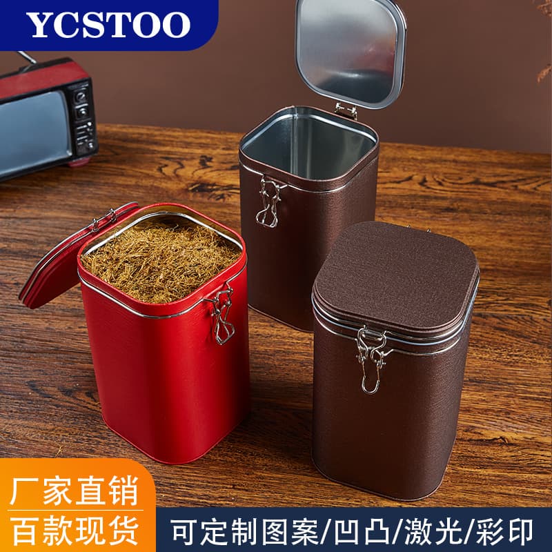 Large capacity saffron dried rose coffee bean storage tank American ginseng tobacco beans kitchen sealed tin tin can