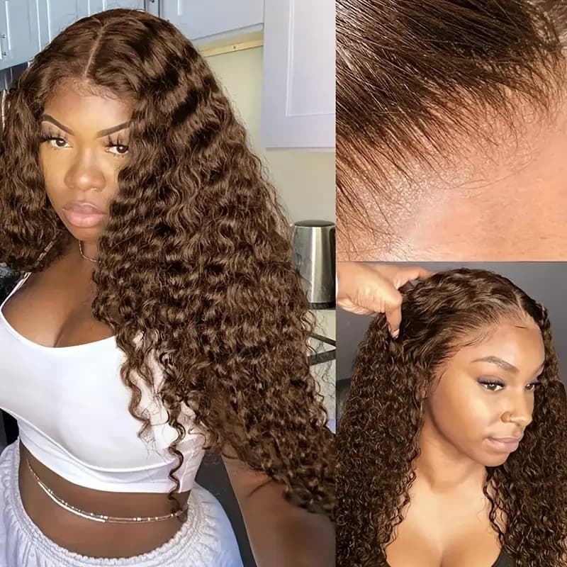 European and American wigs African small curly hair 13x4 front lace middle part small curly long curly hair synthetic high-temperature fiber wig wholesale