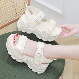 Trendy Dad Sandals 2024 Summer New Comfortable Versatile Soft Sole Non-slip Platform Thick Sole Sports Beach Sandals