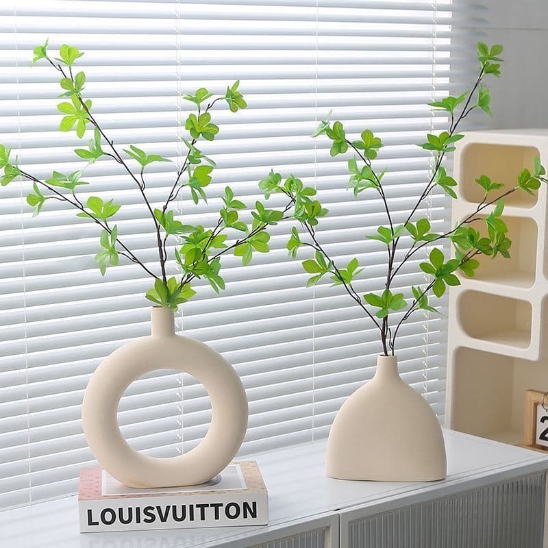 Luxury Artificial Greenery: Leucothoe & Japanese Maple Branches for Living Room Flower Arrangement, TV Cabinet Decoration, Faux Flowers & Vase Ornaments