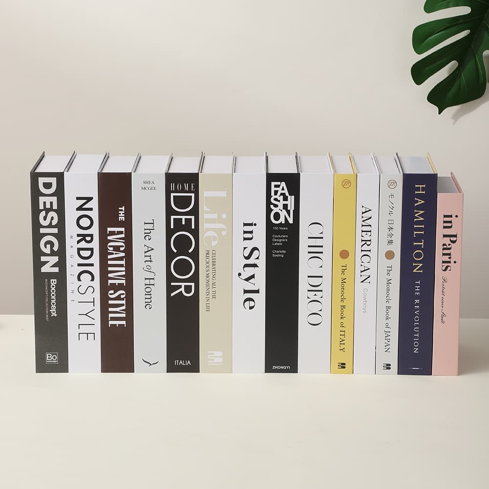 Minimalist Faux Book Ornament Nordic Home Style Decorative Book Cafe Display Show Flat Desktop Simulation Book Decor