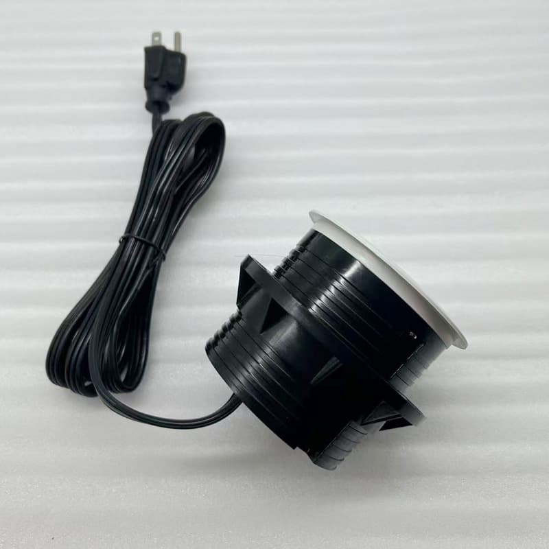 White Round Desktop Power Strip 125V American Desktop Socket 18W Type-C Fast Charging 5V 3A
