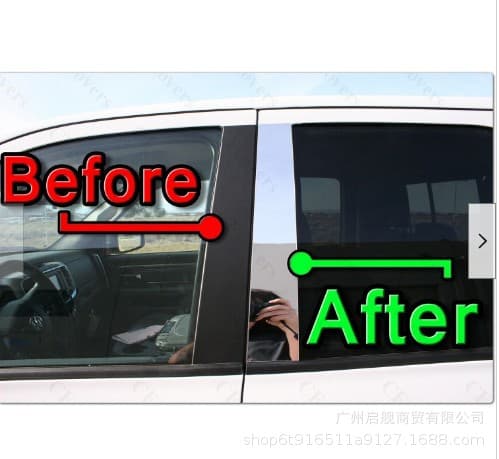 Compatible with 02-13 Infiniti FX35/FX45/G35/G37 Side Window Pillar Q50L Chrome Silver Center Pillar Trim