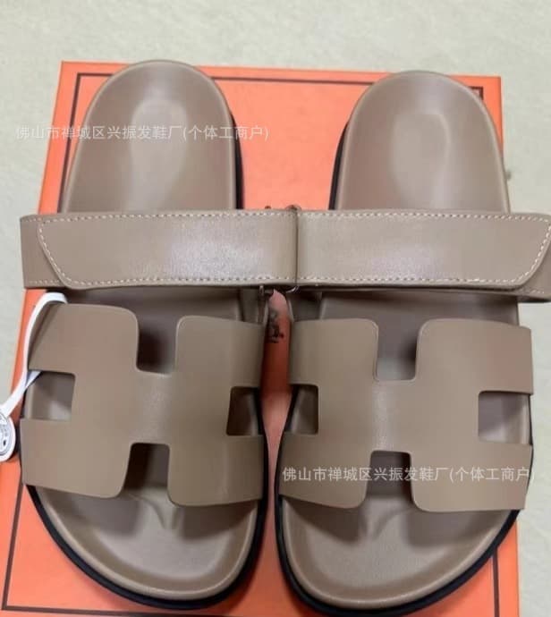 2024 Summer High Version Trendy Erjiu Slippers for Women, Casual Fashion One-Strap Thick Sole Velcro H Slippers
