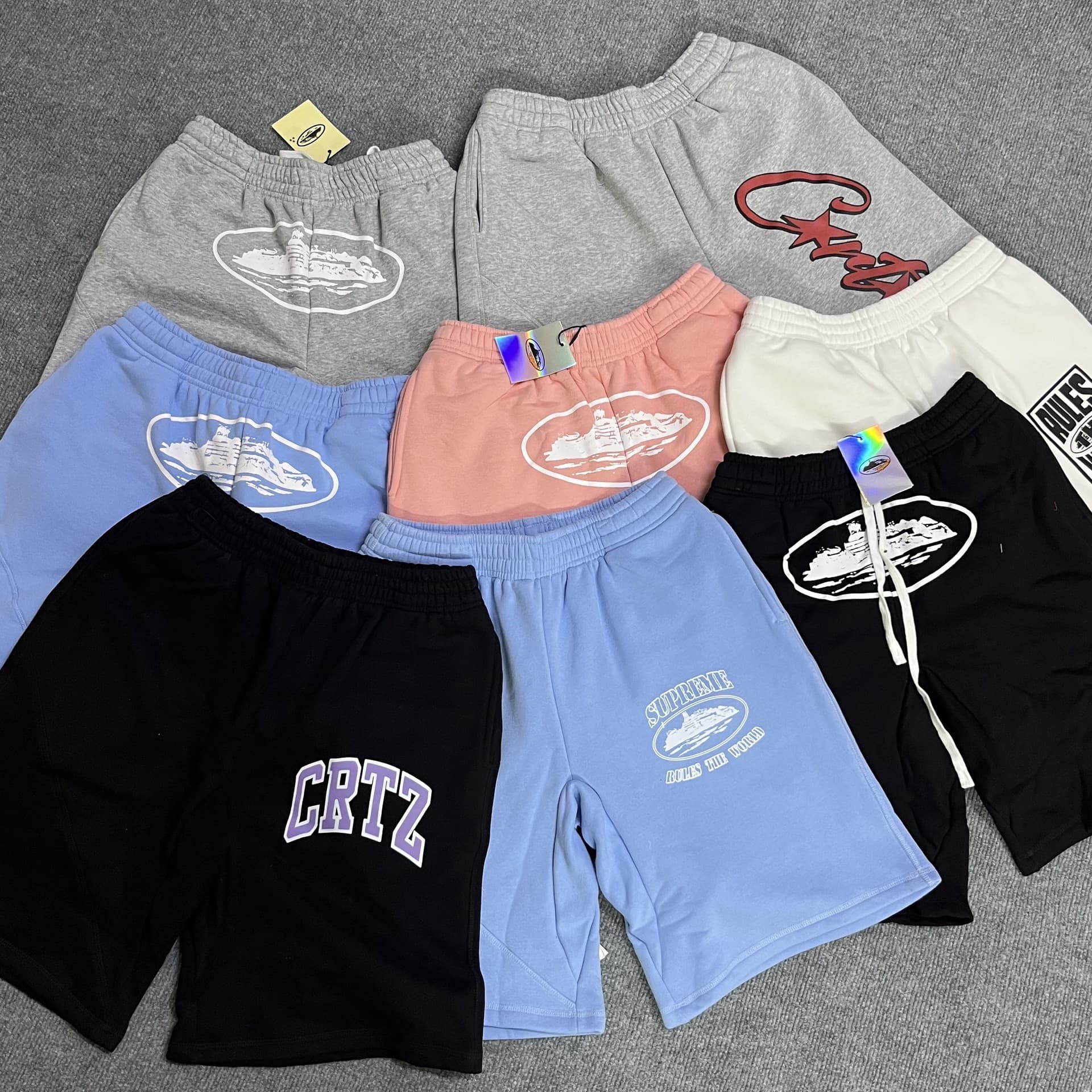Cort Classic Alcatraz Print Summer New Street Style Loose Casual Trendy Hip Hop Five-Point Shorts for Men