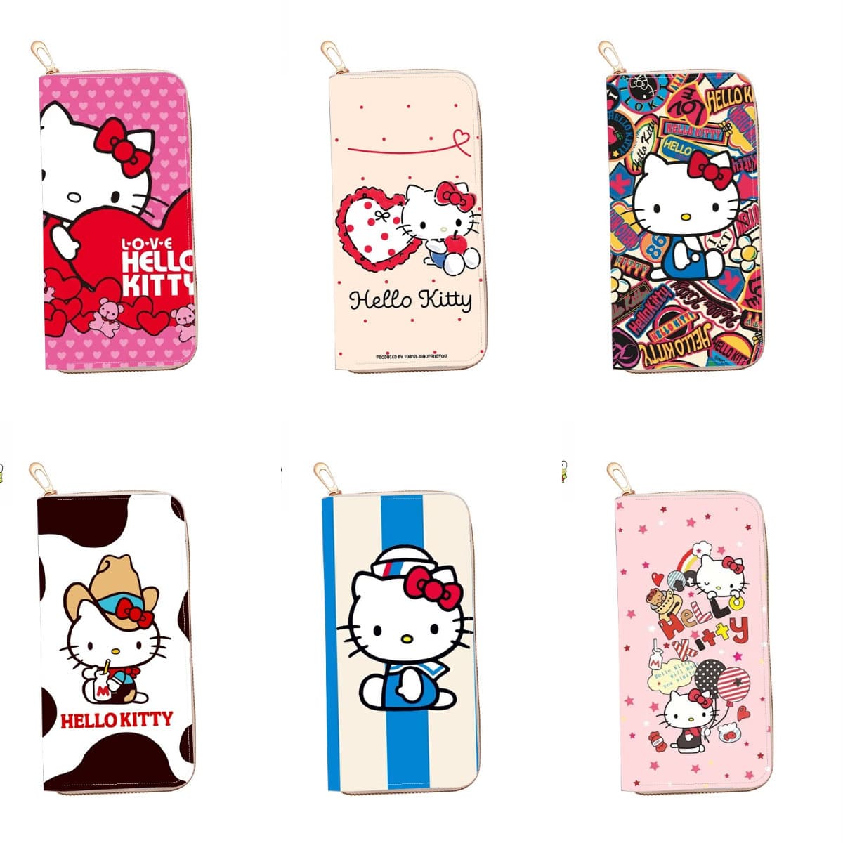 Cross-border Drop Shipping Kitty Cat Kids Wallet Student Girl Cartoon Sanrio Wallet Coin Purse Card Holder