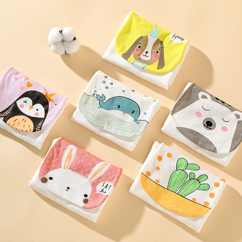 6-Layer Sweat Towel, Children's Pure Cotton Sweat Towel Baby All-Cotton Sweat Barrier, Summer Kindergarten Gauze Sweat-Stopping Back Pad