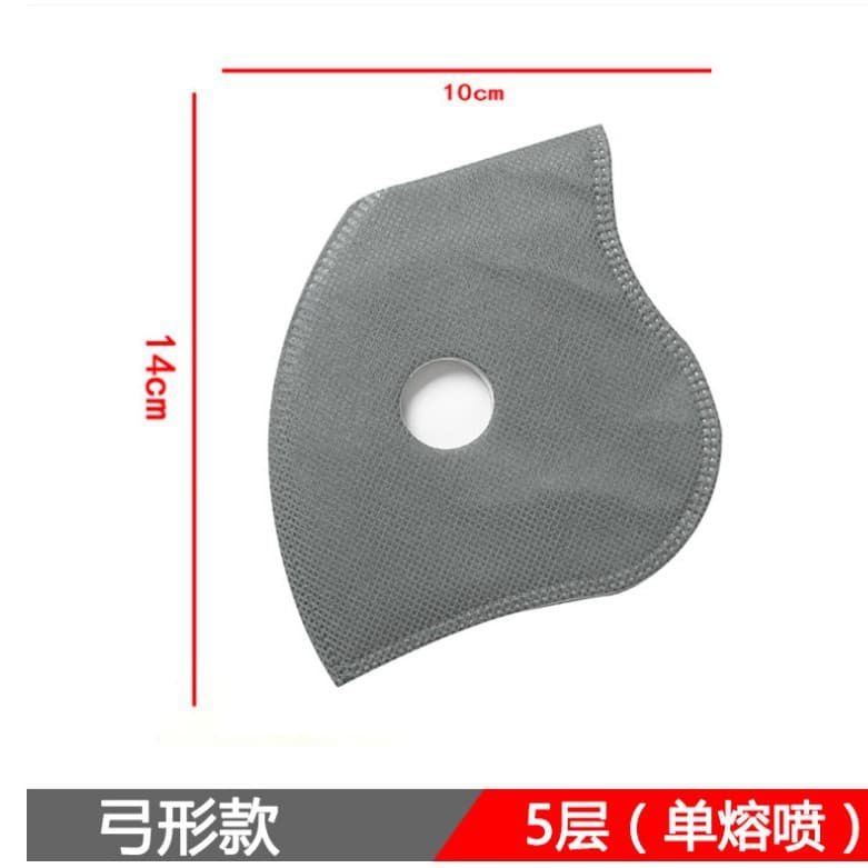 Cycling mask filter inserts, KN95 wholesale five-layer protection, anti-smog, cross-border exclusive two-layer melt-blown.