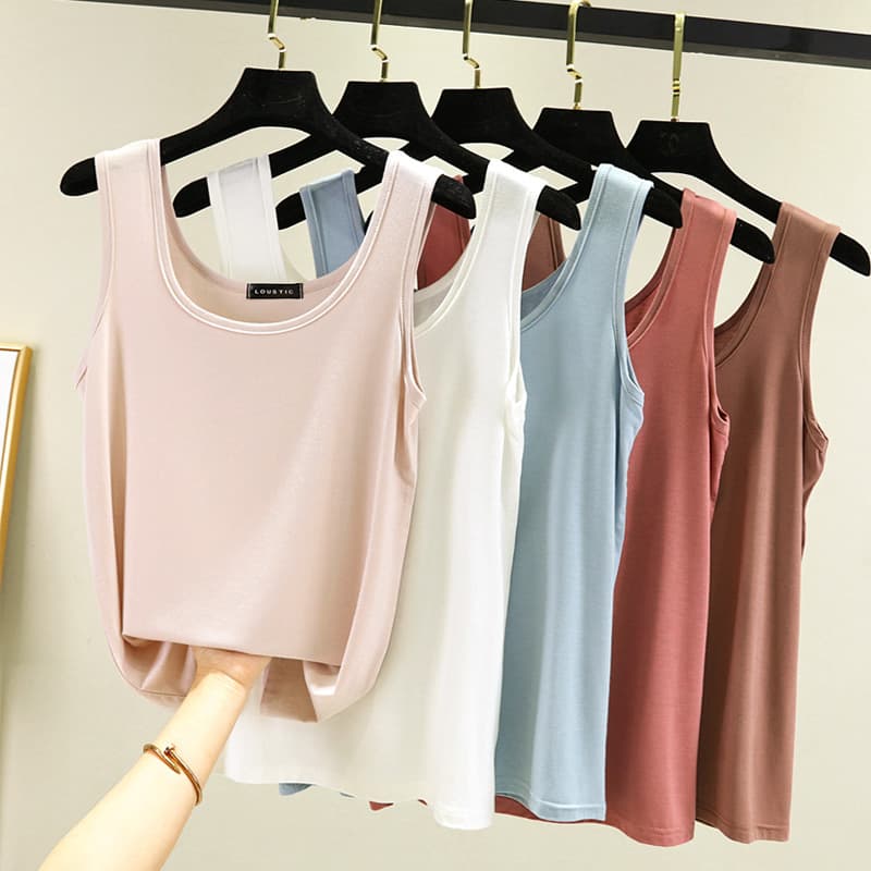 Modal Camisole for Women Summer U-Neck Backless Undershirt Slim Fit Stylish Simple Inner Wear Outer Wear Small Vest