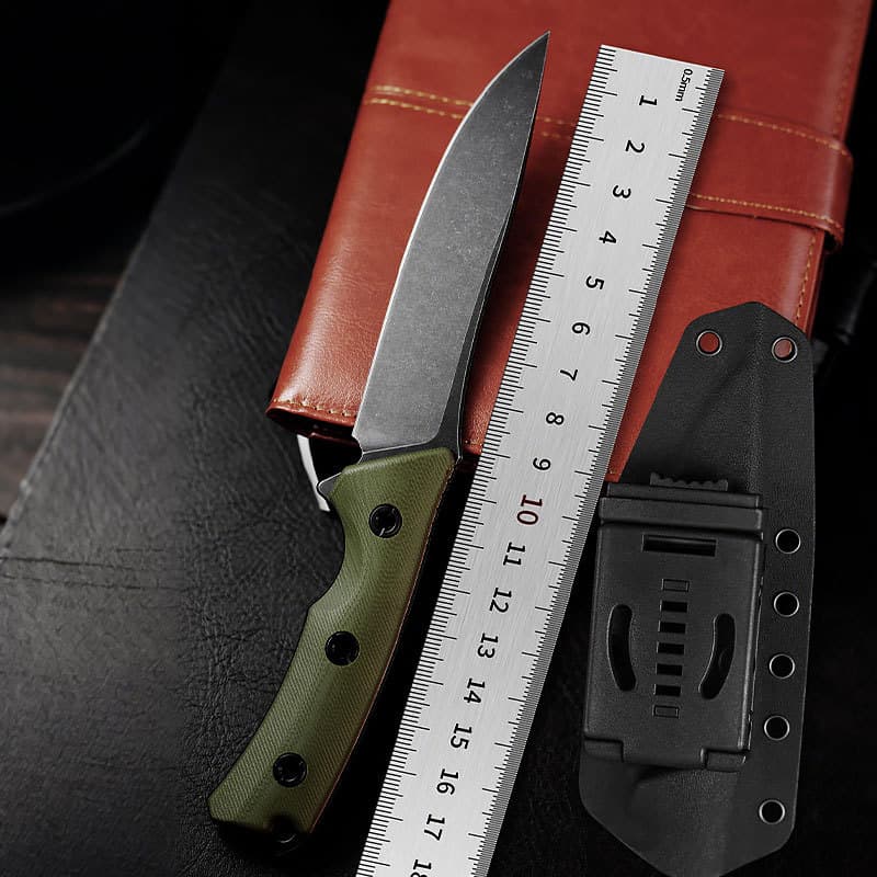 New BK-005 Outdoor Straight Knife Long Blade Sharp High Hardness Thick Portable Self-Defense Knife for Wilderness Survival
