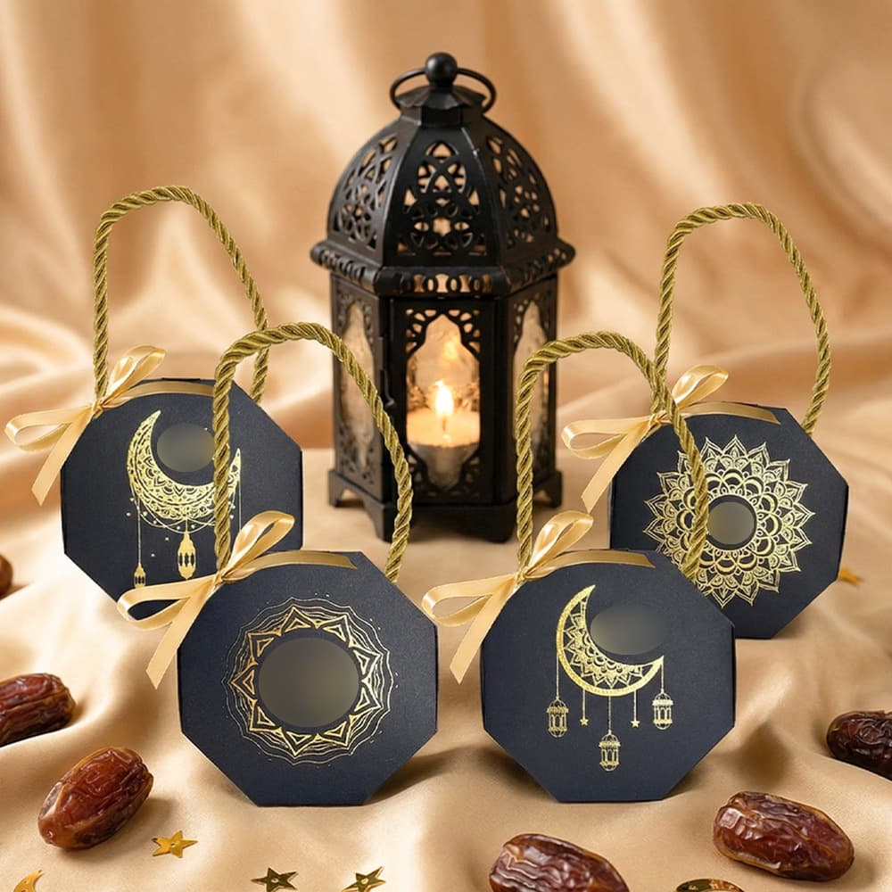 New Cross-Border Gift Box Moon Star Festival Hot Stamping Gift Packaging Box Castle Party Gift Box Wholesale Stock
