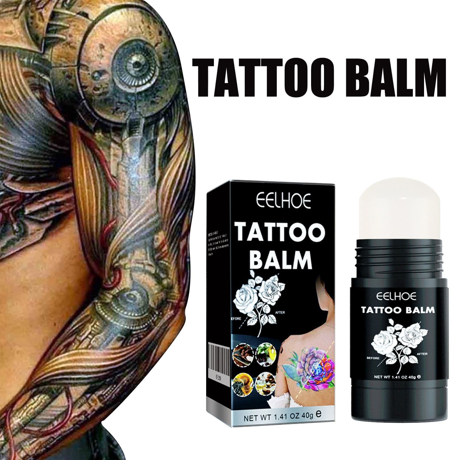 EELHOE Tattoo Soothing Balm - Hydrating Care Stick for Skin and Eyebrow Tattoo Maintenance