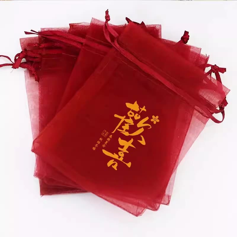 Putuoshan Fertility Prayer Bag Good Luck Golden Lotus Incense Offering Bag Sunflower Seeds Peanuts Lotus Seeds Candy Mesh Bag