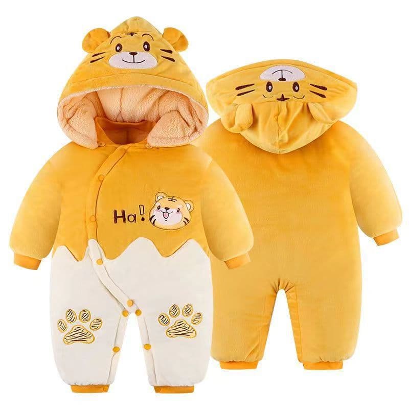 Baby New Year Outfit Cute Romper for Boys and Girls Cotton Padded Winter Bodysuit Trendy Going-Out Clothes