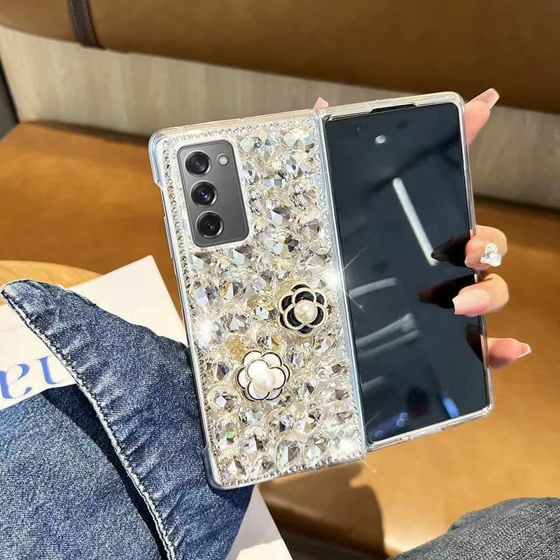 Compatible with Z Flip 4 Phone Case, Z Flip 5 Foldable Screen Protector, Z Fold 5 Sparkle Diamond Case, Z Flip 6 Export Model
