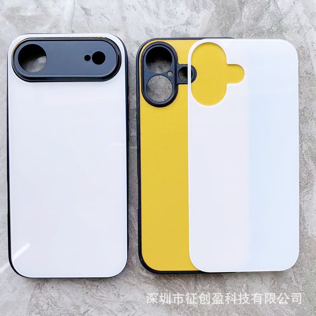 For iPhone 14 15 Series Glass Heat Transfer Phone Case Elevation Material Tpupc Blank Semi-finished Product