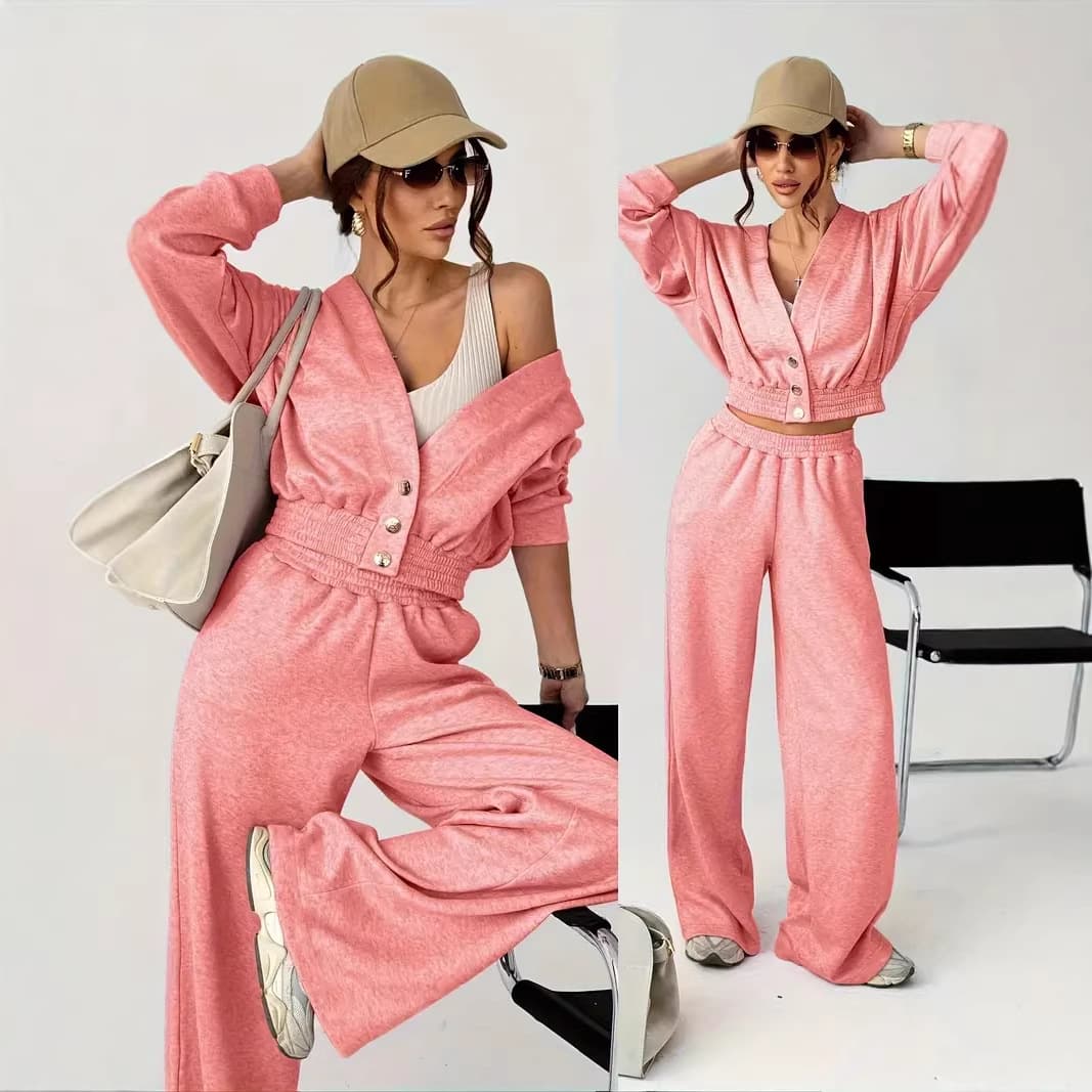 AliExpress Independent Station Casual Women's All Season Long Sleeve Sweatshirt Long Pants Women's Two-piece Set Hoodie Set