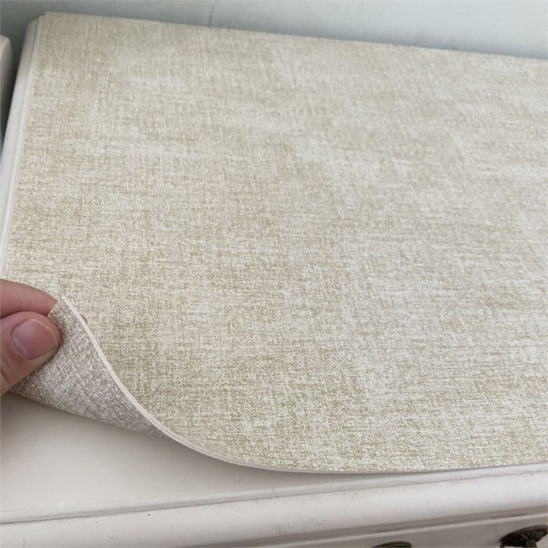 Linen pattern waterproof leather table mat bedside table coffee table TV cabinet dining table dustproof tablecloth no-wash display