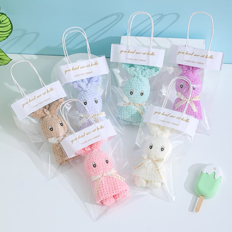 Bunny Towel Souvenir Wearable Pearl Wedding Gifts Birthday Return Gift Candy Store Christmas Gifts Opening Gifts
