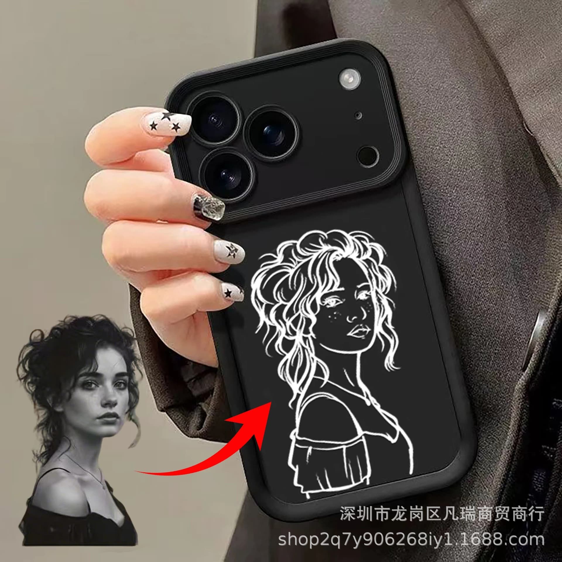 Cross-Border Hot Seller Compatible with Apple iPhone 17 Air Case, 16 Pro Max/15 Protective Cover, 13 Name Custom Photo
