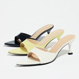 Women's Summer High Heel Sandals Export Gift Women's Shoes Supplier Elegant Kitten Heel Low Heel Wine Glass Heel Slippers