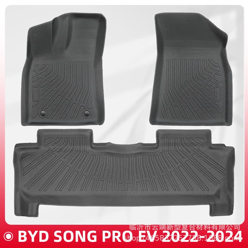 For BYD SONG PRO EV 2022-2024 3D All-Weather TPE Floor Mats and Trunk Mat