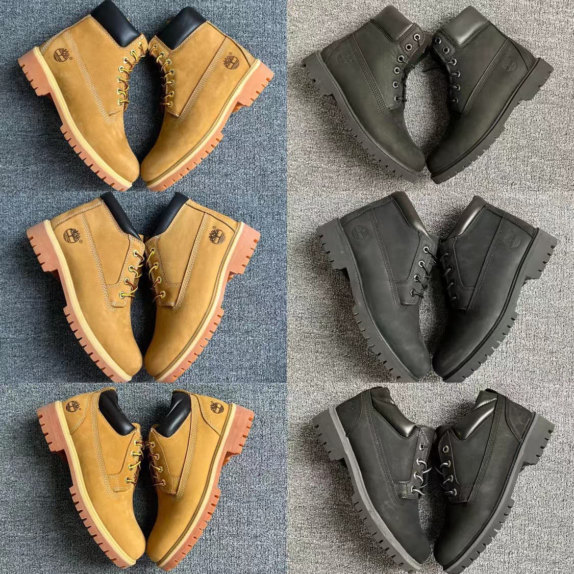 Putian Shoes Head Layer Men's and Women's Outdoor Sports Timberland Waterproof Classic High Top Yellow Boots Martin Boots